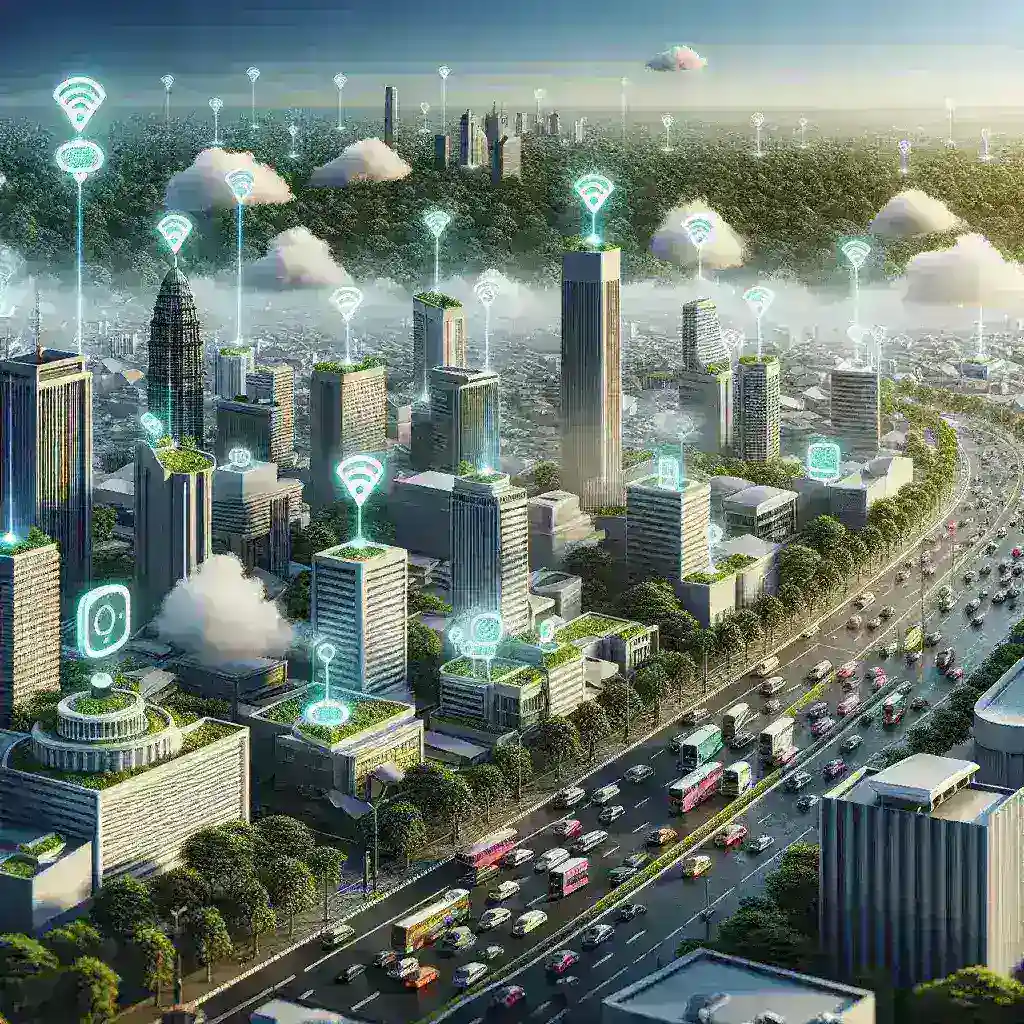 "Sensor IoT digunakan untuk monitoring kualitas udara di perkotaan Indonesia, menunjukkan data kualitas udara yang lebih baik dan teknologi inovatif."