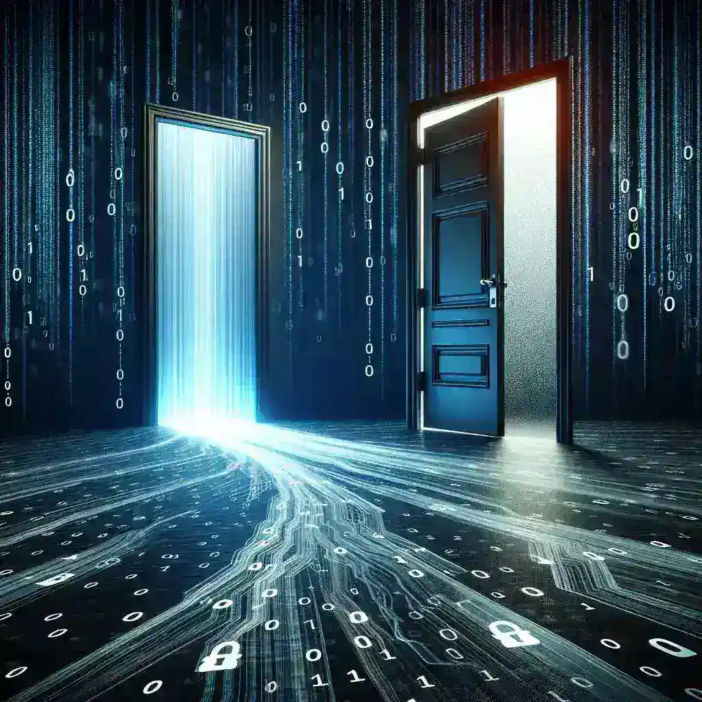 "Ilustrasi grafis yang menunjukkan dampak pintu belakang enkripsi pada keamanan siber, menggambarkan kekhawatiran industri VPN tentang ancaman privasi pengguna dan potensi pelanggaran data."